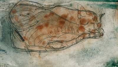 Sleeping Cat by Paul Klee