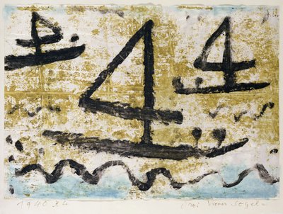 Three Fours Sailing by Paul Klee
