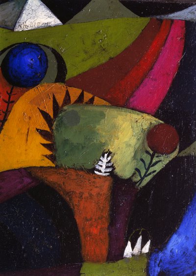 Three white bell flowers by Paul Klee