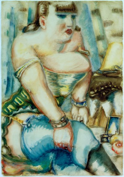 Woman with Blue Stockings by Paul Kleinschmidt