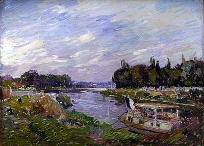 The Moored Pleasure-Boat by Paul Mathieu