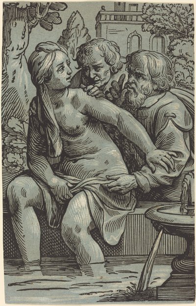 Susanna and the Elders by Paul Maupin, after Jacques Stella