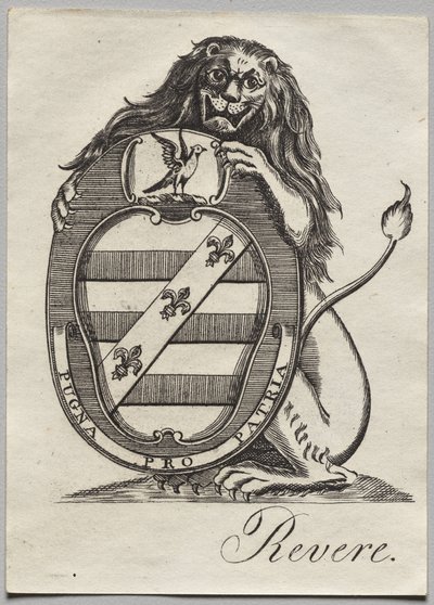 Bookplate: Coat of Arms by Paul Revere II