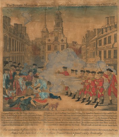 The Boston Massacre by Paul Revere, after Henry Pelham