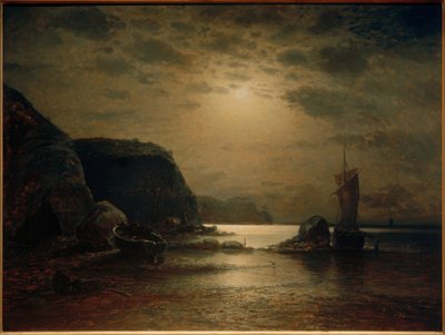 Rügen Cliffs in Moonlight by Paul Riess