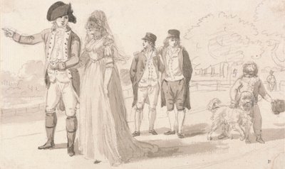 A Family in Hyde Park by Paul Sandby