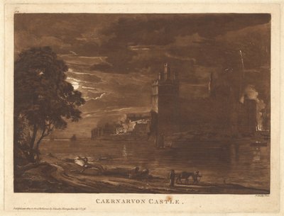 Caernarvon Castle (Night) by Paul Sandby