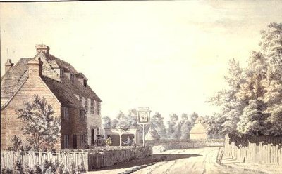 Figures Outside a Village Pub by Paul Sandby
