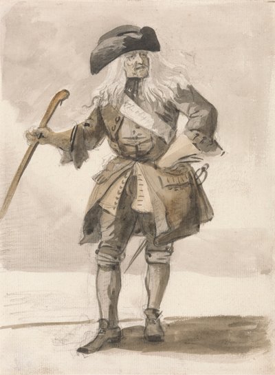 London Cries: A Man Swaggering by Paul Sandby