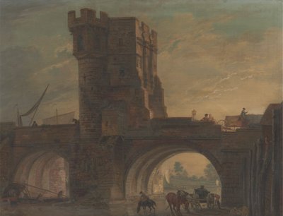 Old Bridge at Shrewsbury by Paul Sandby