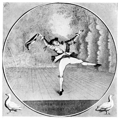 Satire on Vestris by Paul Sandby