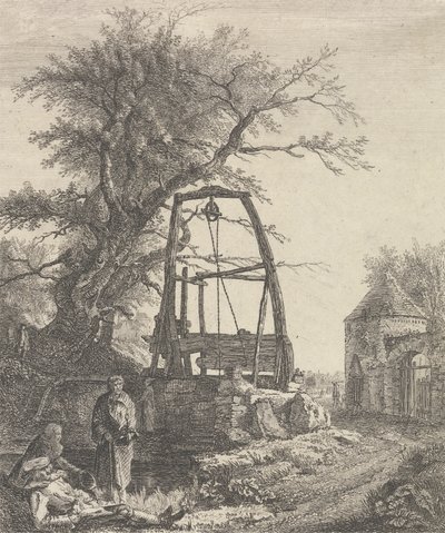 Scottish Beggars Resting near a Well by Paul Sandby