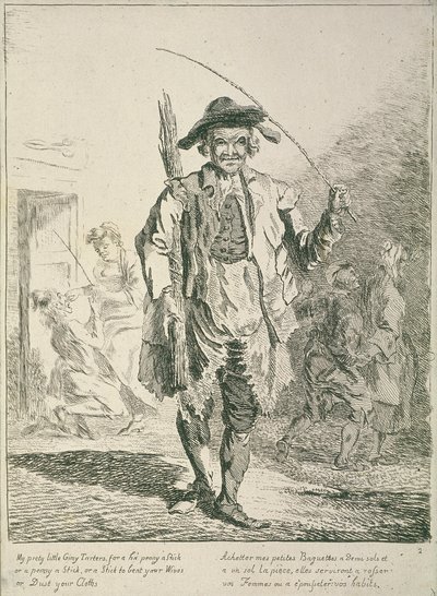 Stick seller, Cries of London by Paul Sandby