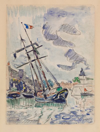 Boat in Port by Paul Signac