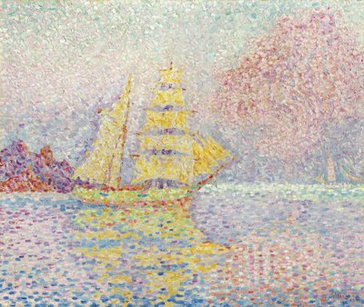 Italian brig at Agay by Paul Signac