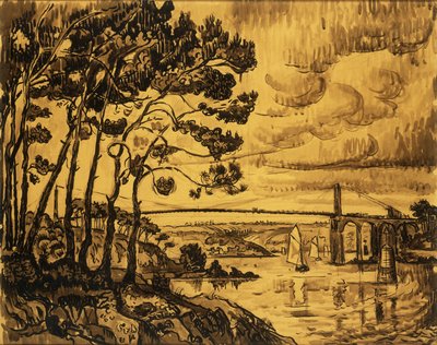 Le Pont de Lezardrieux, 1922 by Paul Signac