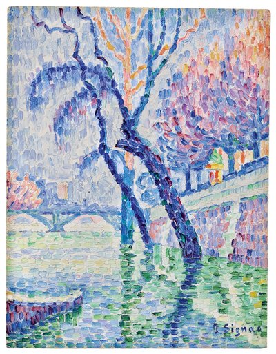 Pont des Arts, Flood by Paul Signac