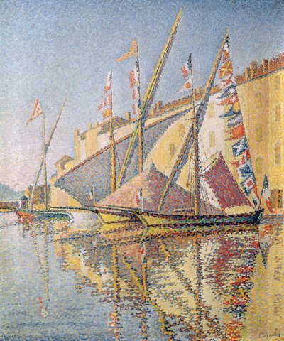Sailing Boats in St. Tropez Harbour by Paul Signac