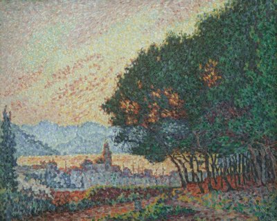 Saint-Tropez, The Town and the Pines by Paul Signac