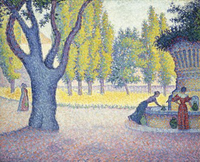 The Fountain des Lices in St by Paul Signac