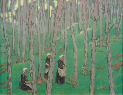 Mushroom Gatherers in the Forest by Paul Sérusier