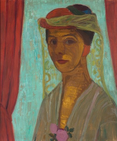 Self-Portrait with Hat and Veil by Paula Modersohn Becker