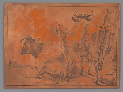 Standing and Lying Cow, Seen from Behind by Paulus Potter