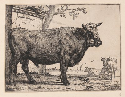The Bull, from Various Oxen and Cows by Paulus Potter