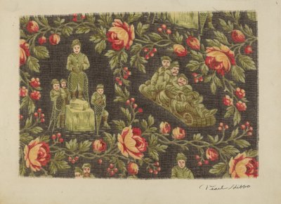 Printed Cotton (Winter Sports) by Pearl Gibbo