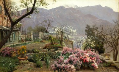 Flower Garden at Bellagio by Peder Monsted