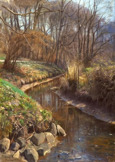 Spring by the Forest Stream by Peder Monsted