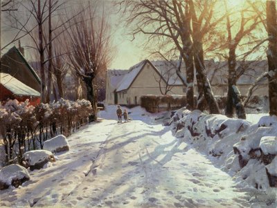 The Road Home, 1923 by Peder Monsted