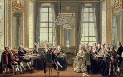 Conversation at Drottningholms Palace, 1779 by Pehr Hilleström
