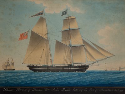 Schooner Hermes of Dundee Entering Marseilles by Pelligure Pelligure