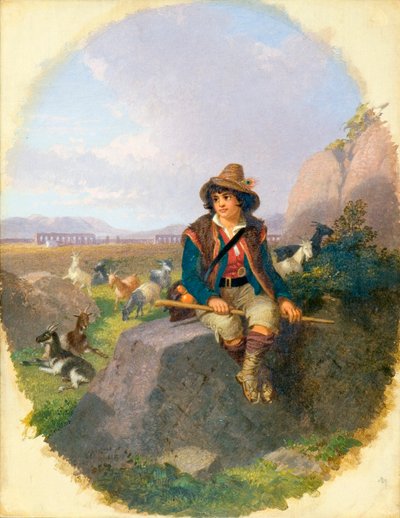 A Goatherd on the Roman Campagna by Penry Williams