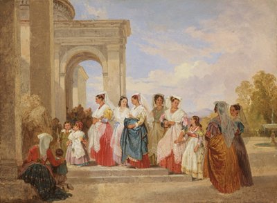 The procession to the christening by Penry Williams
