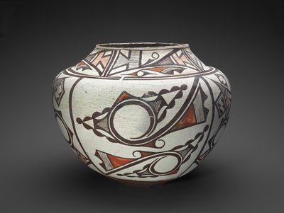 Jar (Olla) with Geometric and Abstract Designs by People Zuni