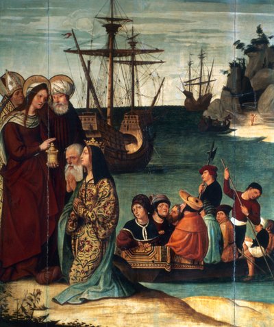 Preaching of Santa Magdalena in Marseille by Pere Mates