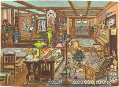 "California Mission Style" Interior by Perkins Harnly