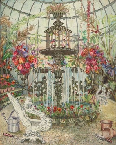 Conservatory Fountain, c. 1938 by Perkins Harnly