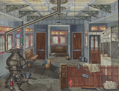 El Station Interior by Perkins Harnly