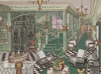 Melrose Hotel Lobby by Perkins Harnly