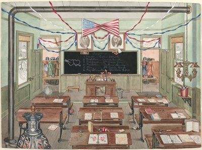 Rural School Room, 1900 by Perkins Harnly