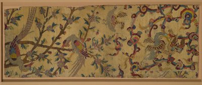Angel carpet fragment by Persian School
