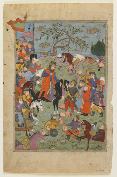 Battle scene from a Shahnama by Persian School