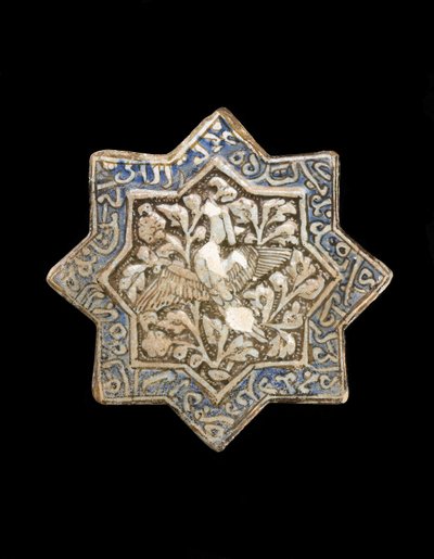 Eight-pointed star tile, Iran, Il-Khanid dynasty by Persian School