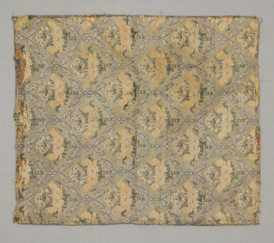 Fragment, floral ogival repeat by Persian School