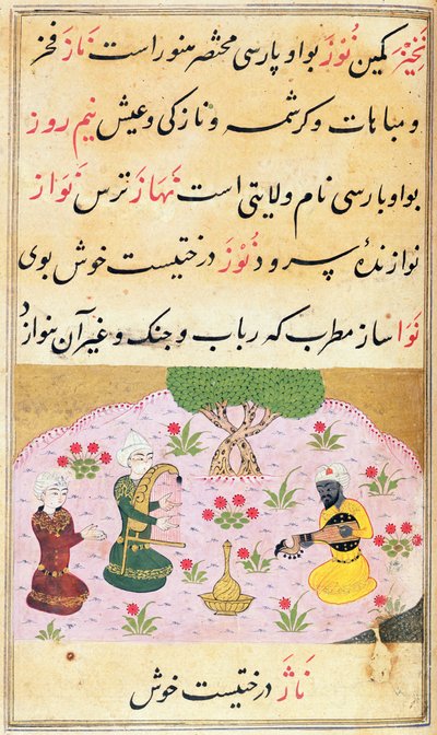 Musicians playing a tune (nava) by Persian School