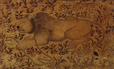 Study of a Lion by Persian School