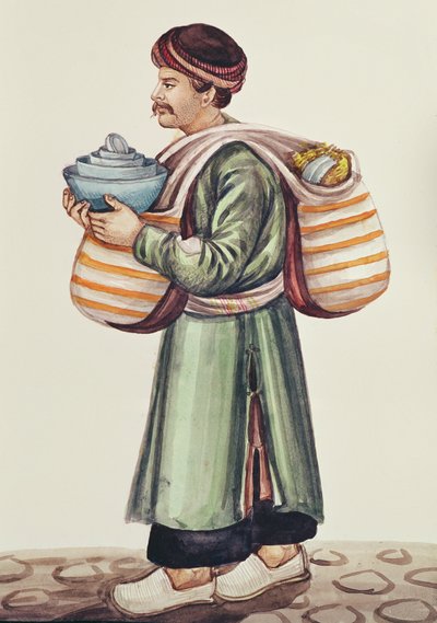 The ceramic merchant by Persian School